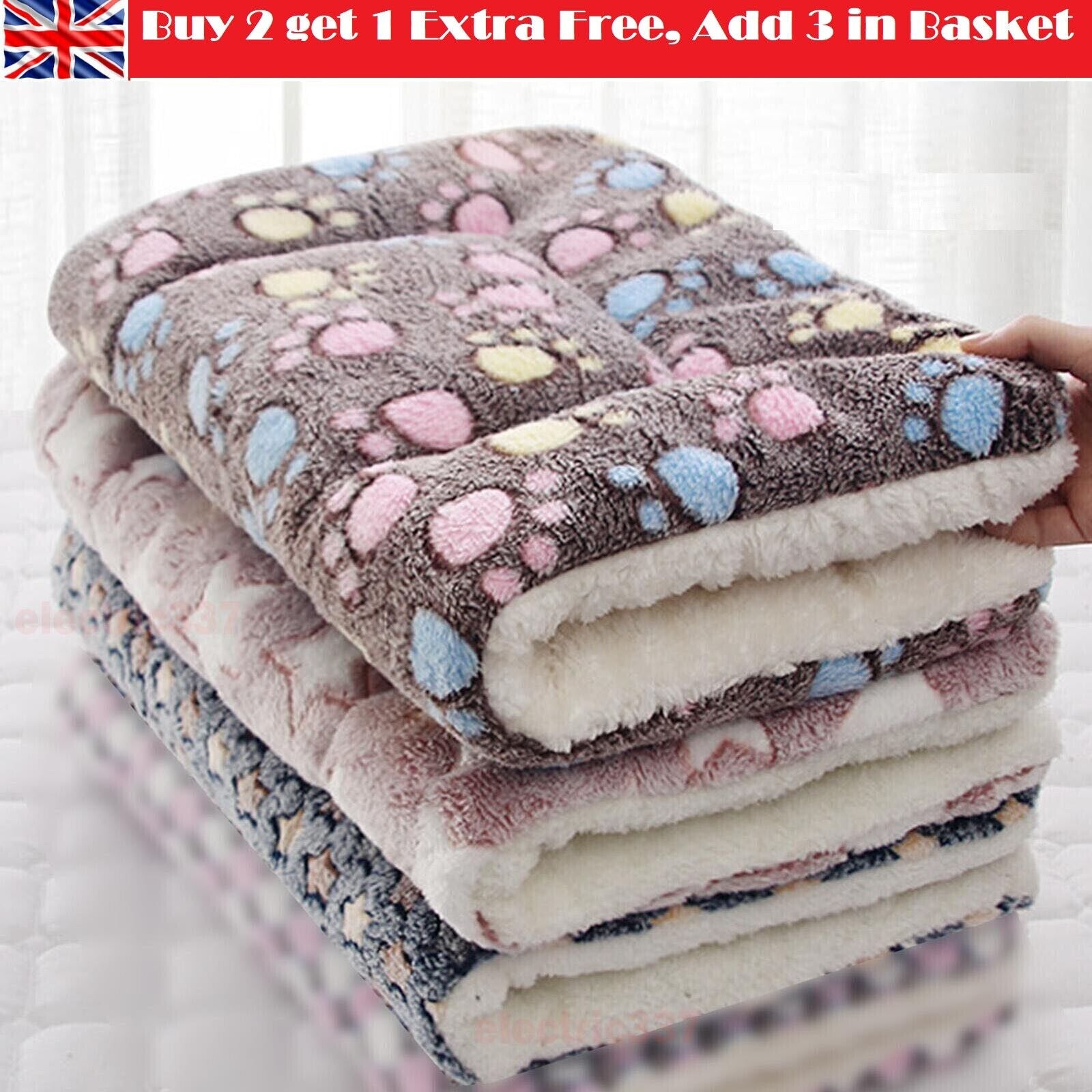Premium Thermal Fleece Pet Blanket for Cats and Dogs - Soft and Cozy Bed Mat
