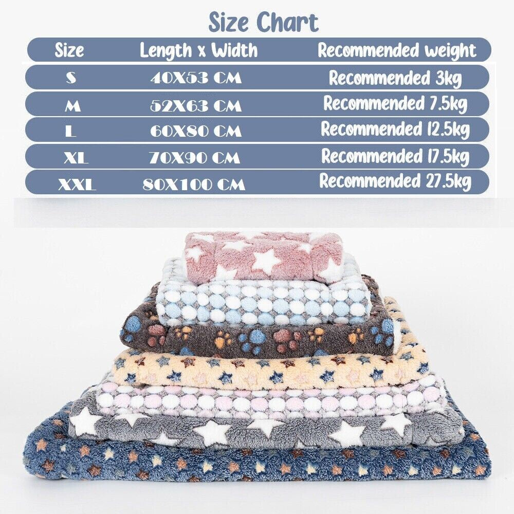 Premium Thermal Fleece Pet Blanket for Cats and Dogs - Soft and Cozy Bed Mat