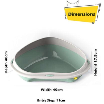 Cat Corner Litter Tray Large or Jumbo Rim Pet Open Toilet Pan Box Cat Centre?