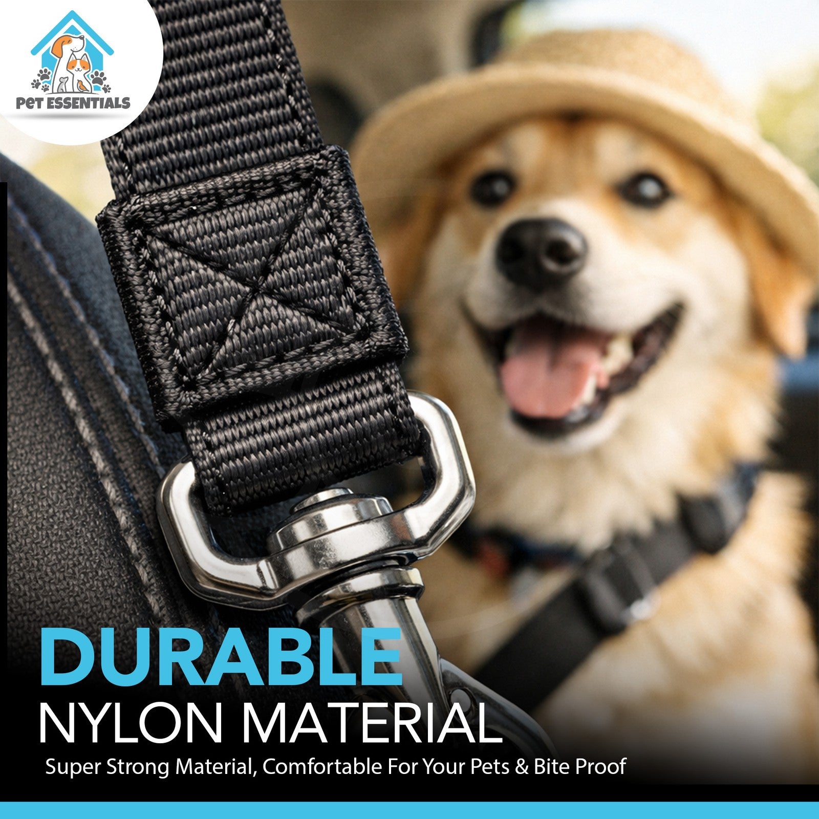 Pet Dog SEAT BELT Adjustable Travel Car Safety Harnesses Lead Restraint Strap