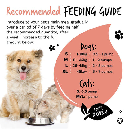 Bugalugs 100% Pure Salmon Oil for Dogs, Cats, and Pets - 500ml for Healthy Skin and Coat